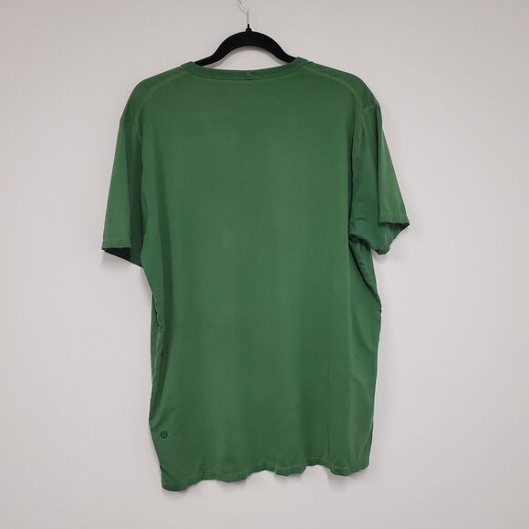 Lululemon Men T Shirt Pima Cotton Basic Green XL Crew Neck Athletic Gym - Picture 2 of 7